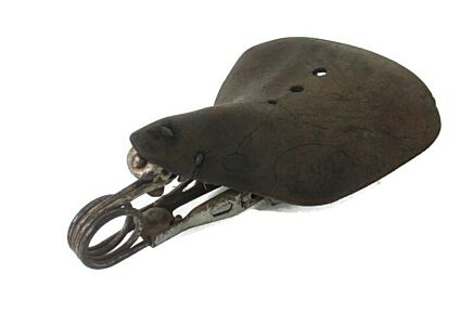 Antique Leather  Brown Bike Motorcycle Bicycle Saddle Seat Spring