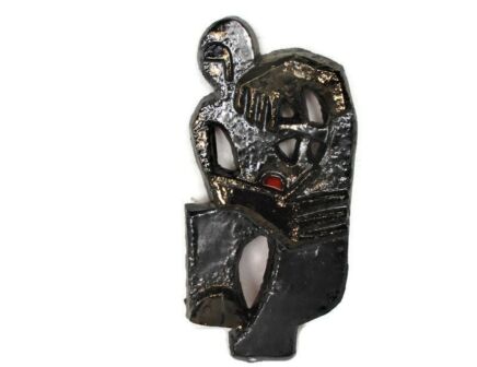 Wall Hanging Art Ceramic Wall Plaque Glazed Knight Funky