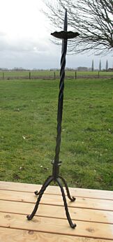 Antique Wrought Iron Candle Holder Primitive Spiked Stick Church Vintage Gothic