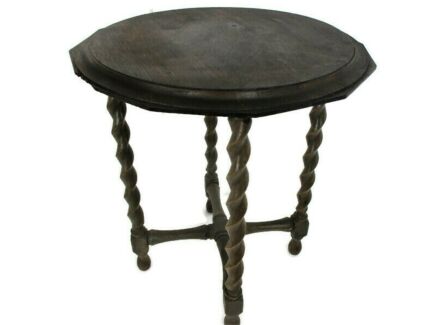 Barley Twist Wooden Side Wine Table Pedestal Plant Bonsai Stand Georgian Beautiful farmhouse Country style