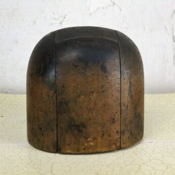 Antique Art Deco Wooden Hat Mold Millinery Form Block decorative Hatmaking