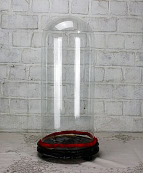 Antique Round Hand Blown Glass Globe Dome Taxidermy Steampunk Clock 19.49"