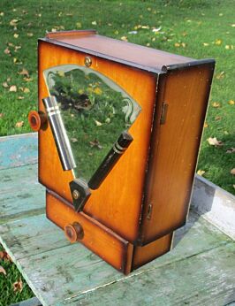 Sweet Antique French Art Deco Display Wall Cabinet Glass mirror