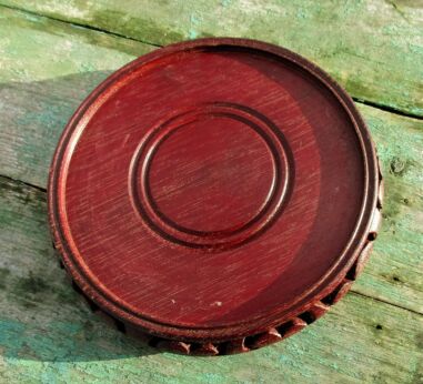 Vintage foot for Globe Dome Carved Rosewood Round 7.09"