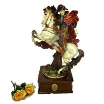 Large Resin Figurine Statue Napoleon Emperor crossing the Alps G. Armani 17.32"