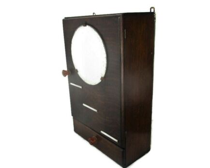 Bauhaus Wooden Apothecary Bathroom Medicine Wall Kitchen Cabinet Art Deco 1920s
