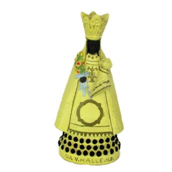 Black Madonna Notre Dame De Hal Halle Virgin Mary Statue Plaster Collector HTF 11.41"