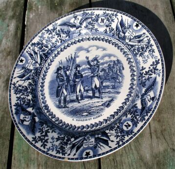 Napoleon Bonaparte et Kleber Porcelain Plate Maestricht rare