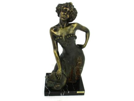 Margo designed by A. Paor Bronze Statue Sculpture Marble Base Art Work Spain