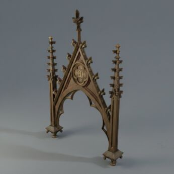 Neo Gothic Architectural Altar Canopy Baldachin Ciborium Oak Antique France WOW 19th Century