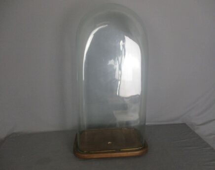 Antique Victorian Rectangular Square Hand Blown Glass Globe Dome HTF 24" 11.6"