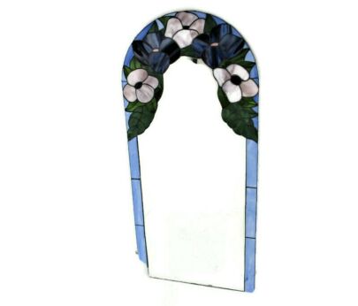 Large Tiffany Inspired Stained Glass Hallway Mirror Vanity Lovely