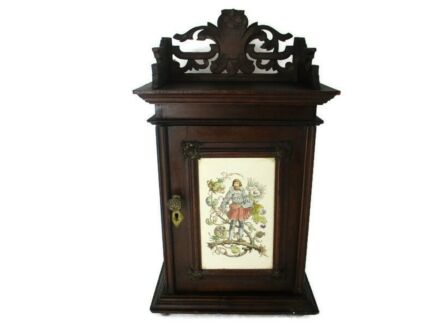 Mid Century Kitchen Apothecary Medicine Pharmacy Bathroom Wall hanging Cabinet Front Tile Barn Style