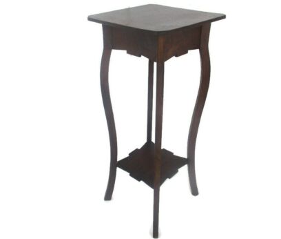 Art Nouveau Pedestal Table Plant Flower Stand Side Table Country Style Two Tier 32.87"