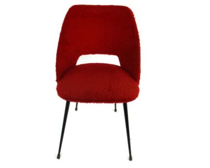 Mid Century Modernist Plush Cocktail Conference Chair Upholstered Saarinen Knoll style
