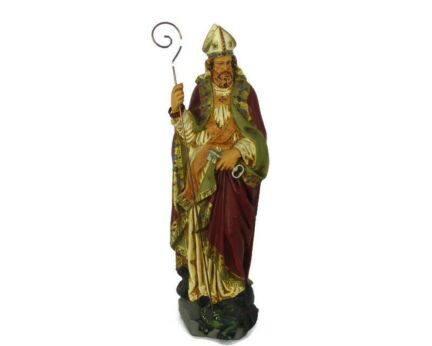 Statue Saint Servaas Servatius Servais Slaying the dragon Holding Key Gorgeous