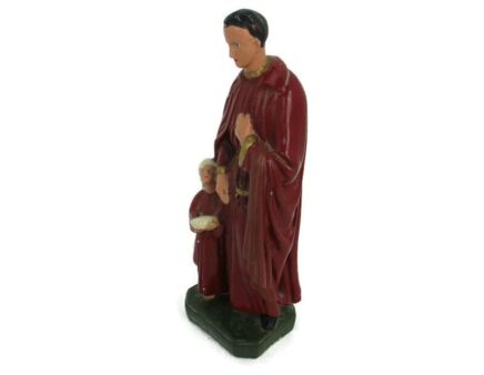 Statue Saint Gerard Majella Infant Jesus Bun Patron Fertility Good Sales Plaster