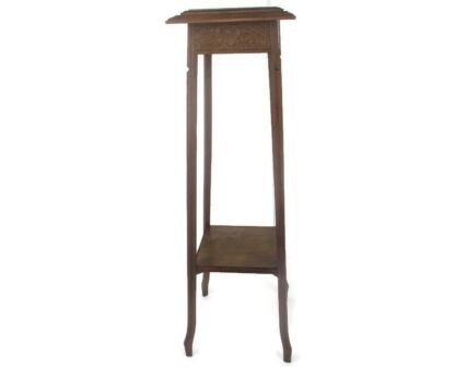 Art Nouveau Pedestal Table Plant Flower Stand Side Table 2 Tier Art Deco  Gorgeous Hand Carved Marble Top