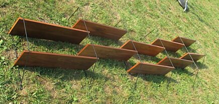 Vintage Authentic Teak 60s Midcentury Design Wall Shelving Unit Wall Shelves