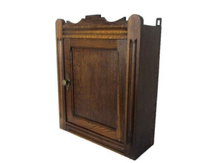 Kitchen Apothecary Medicine Pharmacy Bathroom Wall Cabinet Oak Mid Century Modern Barn Country Style Farmhouse