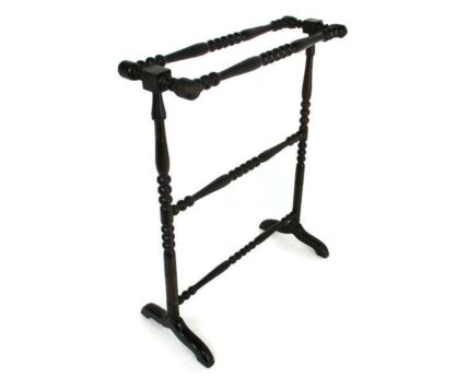 Standing Quilt Towel Blanket Comforter Rack Wood Bobbin Legs Jacobean Style