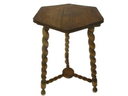 Barley Twist Wooden Side Wine Table Pedestal Plant Stand Two Tier Georgian Beautiful Barn Country style