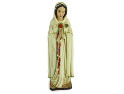 Vintage Statue Our Lady Maria Rosa Mystica Loreto Italian Traveling Madonna