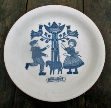 Small Decorative Plate Blue White Nunspeet Sphinx Maastricht Holland Folklore