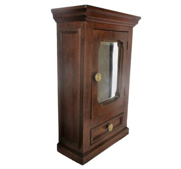 Large Vintage Kitchen Apothecary Medicine Bathroom Wall Cabinet Mid Century Beveled glass