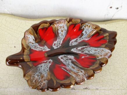French Vallauris Shell shaped Serving Plate Platter Centerpiece Fat Lava Tray