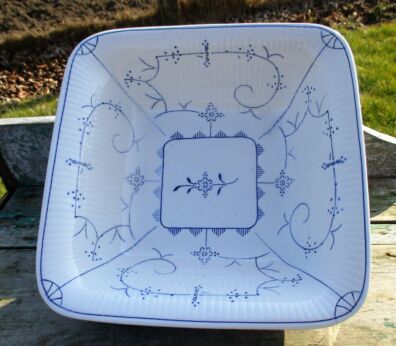 Antique Boch Copenhague Kopenhagen Square Serving Bowl Gorgeous Marked