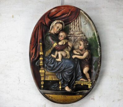 Virgin Mary Madonna Della Sedia Seggiola Plaster Wall Hanging 3D Raphael HTF
