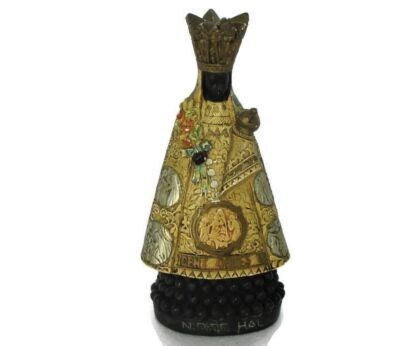 Black Madonna De Hal Halle Virgin Mary Statue Figurine Plaster Collector HTF 11.61"