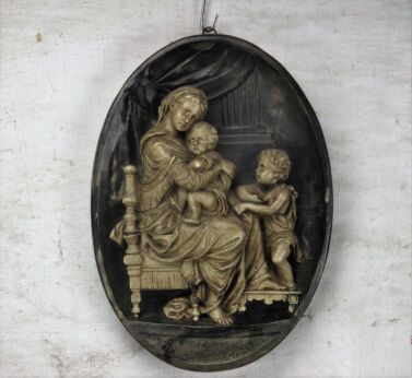 Virgin Mary Madonna Della Sedia Seggiola Plaster Wall Hanging 3D Raphael HTF