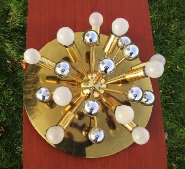 chandelier Boulanger Sputnik 10 Lights Mid Century Belgian era Sciolari