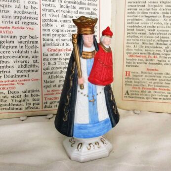 Porcelain Statue Our Lady of Montaigu Scherpenheuvel Virgin of Mercy 6.10"
