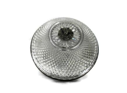 Gorgeous French Ceiling Lamp Fixture Plafonniere Ornate Metal Bubbled Crystal Hollywood Regency