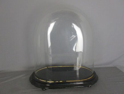 Antique Victorian Oval Hand Blown Glass Globe Dome Doll Clock 17.71" H 15.31' W!
