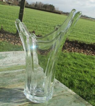 Large Beautiful Crystal Vase era Val St Lambert Stunning