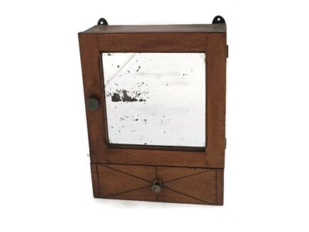 small Medicine Cabinet Wood Art Deco Antique Barn Farmhouse style apothecary 