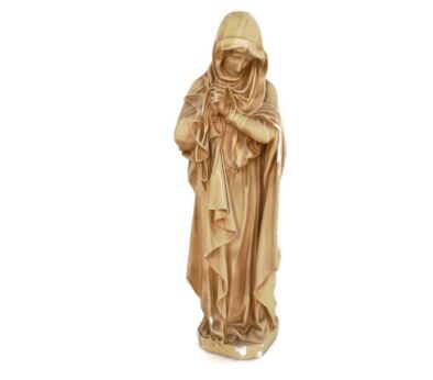 Vintage Our Lady of Sorrows Virgin Mary Mater Dolorosa Madonna Statue Plaster Large