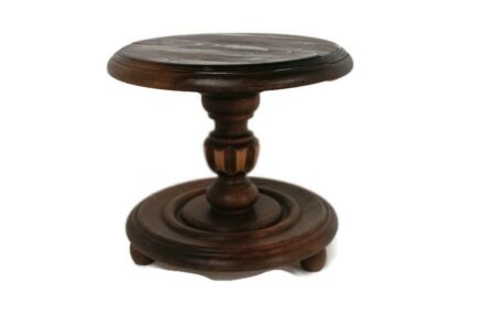 Small Side Display Table Pedestal Plant Bonsai Stand Barn Country Farmhouse Cottage Style Two toned 