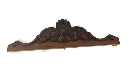 Carved Wooden Pediment Medallion Over door Architectural Gorgeous Antique Large 
