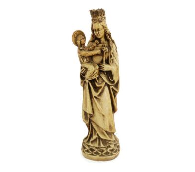 Virgin Mary Madonna Infant Jesus Vintage Plaster Statue Vintage 