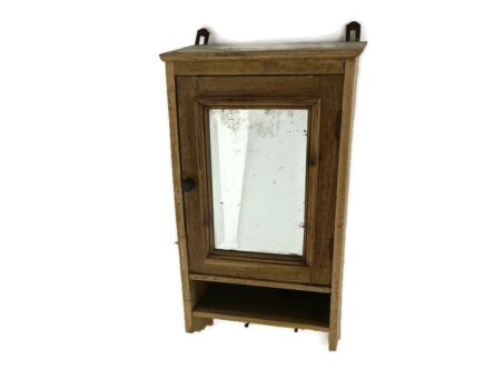 Medicine Cabinet Apothecary Antique beveled Glass, Kitchen Bathroom Hanging