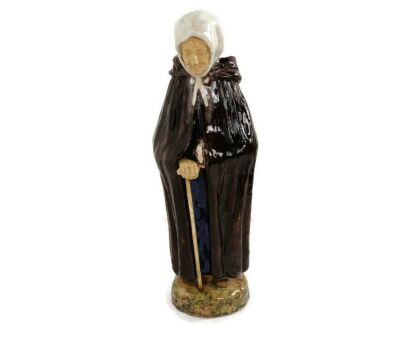 Old Lady Poterie Flamande Faience Flanders Pottery Glazed Large Collector hand Made