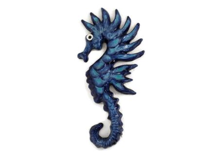 Modernist  Ceramic Wall Plaque Wall Hanging  large Seahorse era Tieberghien Vintage  marked Yang