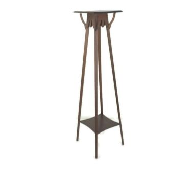 Art Nouveau Pedestal Table Plant Flower Stand Side Table 2 Tier Antique Art Deco Barn Style 