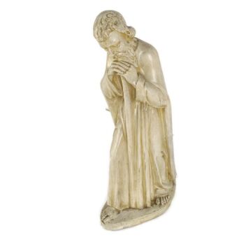 Statue Saint Praying Plaster Large Church Vintage Kneeling XL