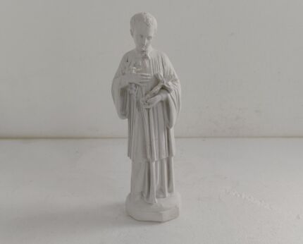 Saint John Berchmans  white plaster statue figurine  Patron of Youth Priest Collector 